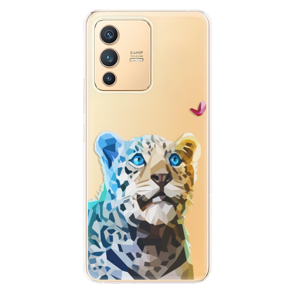 Odolné silikonové pouzdro iSaprio - Leopard With Butterfly - Vivo V23 5G