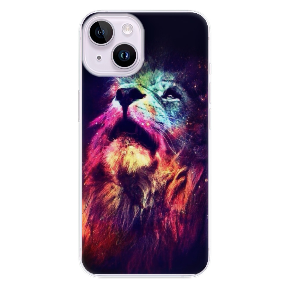 Odolné silikonové pouzdro iSaprio - Lion in Colors - iPhone 14