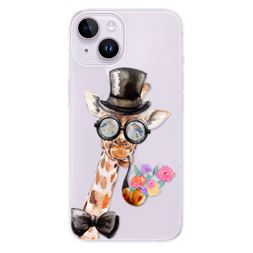 Odolné silikonové pouzdro iSaprio - Sir Giraffe - iPhone 14