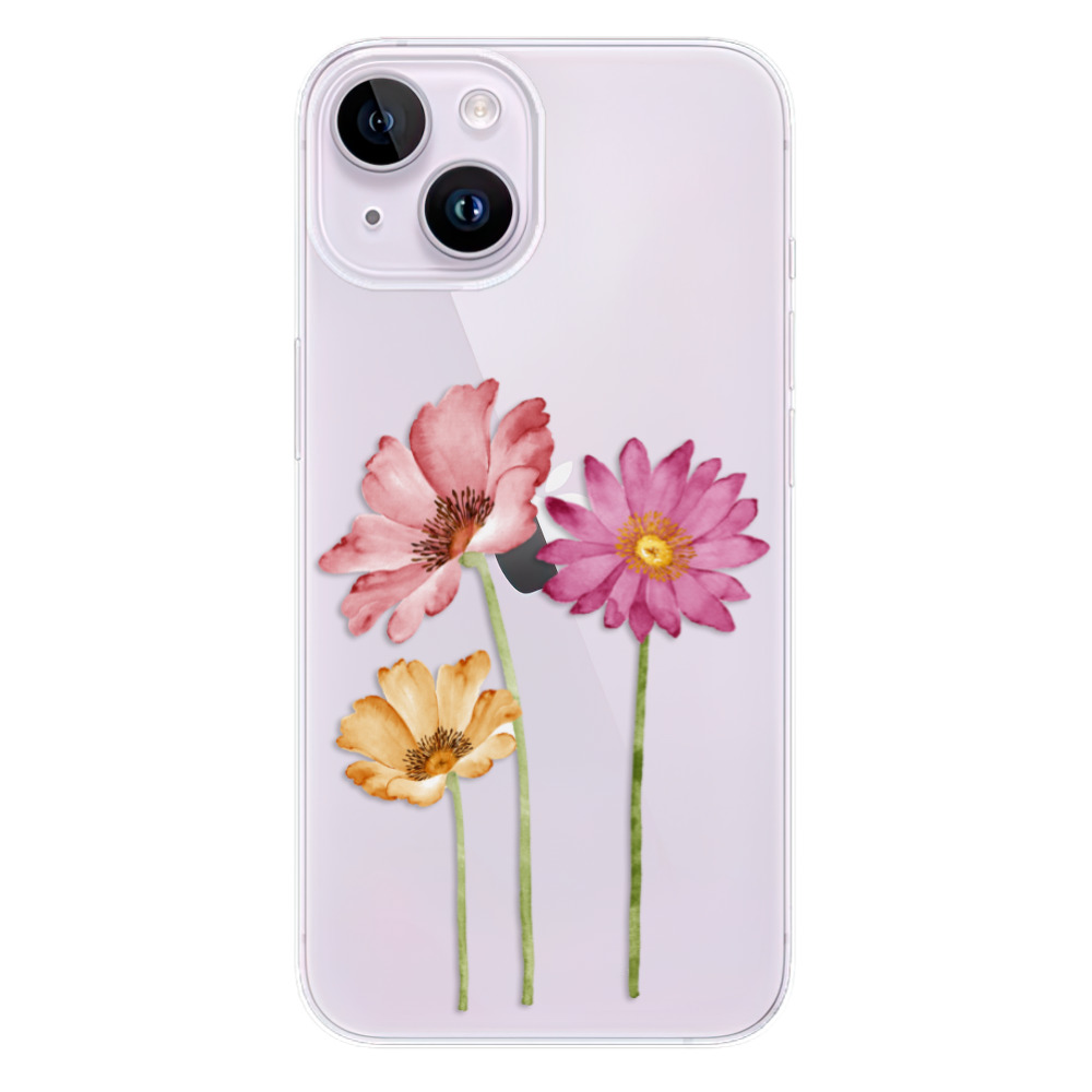 Odolné silikonové pouzdro iSaprio - Three Flowers - iPhone 14