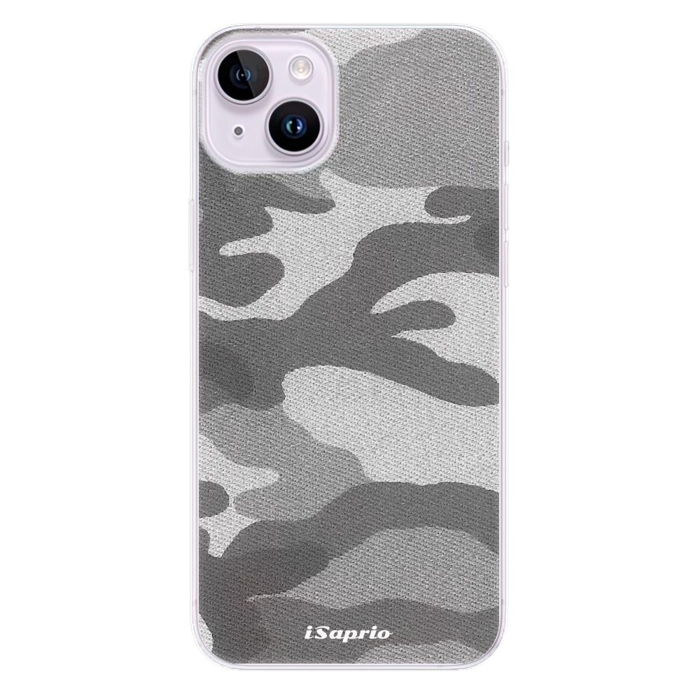 Odolné silikonové pouzdro iSaprio - Gray Camuflage 02 - iPhone 14 Plus