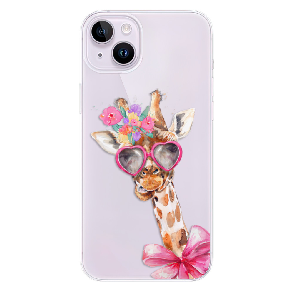Odolné silikonové pouzdro iSaprio - Lady Giraffe - iPhone 14 Plus