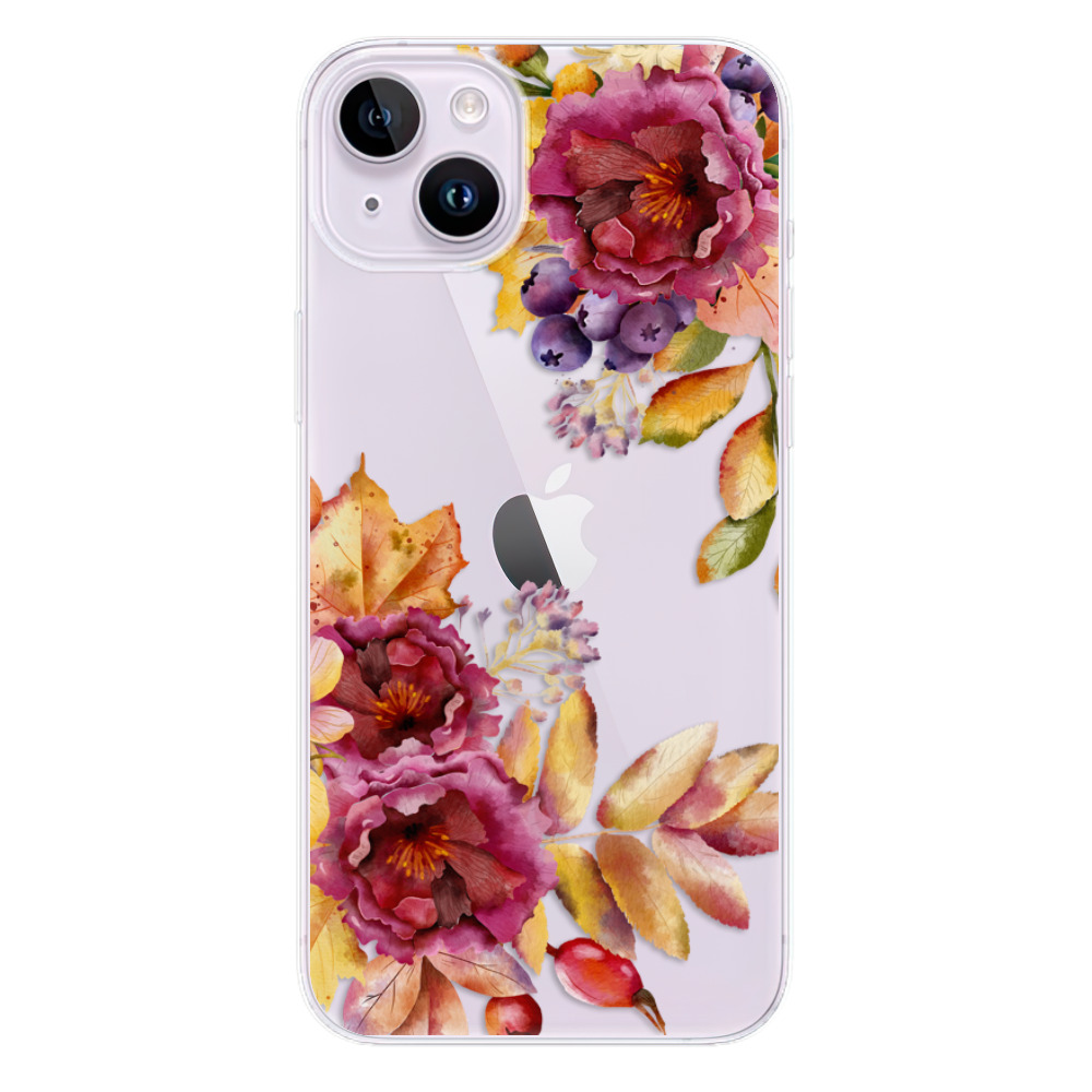 Odolné silikonové pouzdro iSaprio - Fall Flowers - Apple iPhone 14 Plus (Odolný silikonový kryt, obal, pouzdro iSaprio - Fall Flowers na mobilní telefon Apple iPhone 14 Plus)