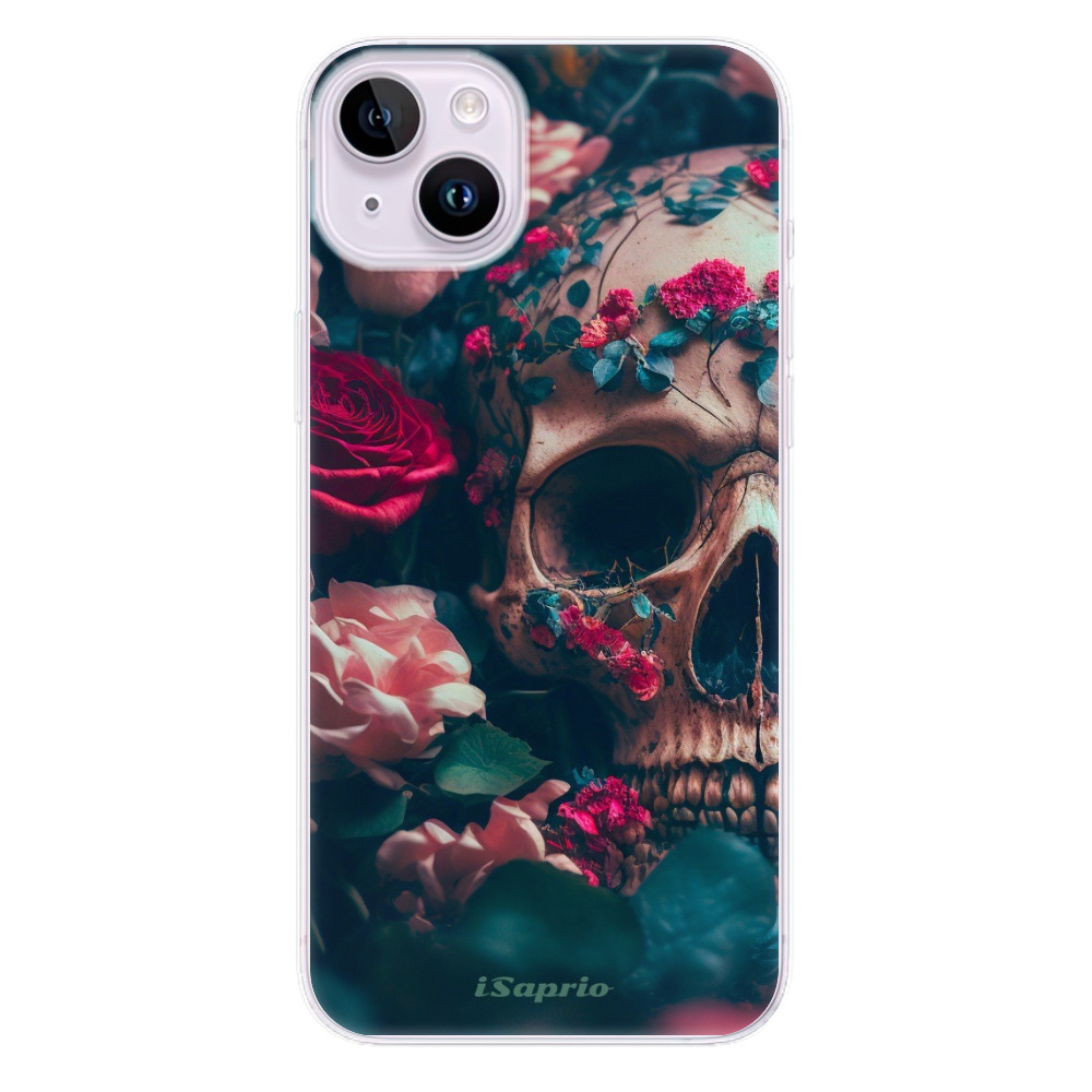 Odolné silikonové pouzdro iSaprio - Skull in Roses - iPhone 14 Plus