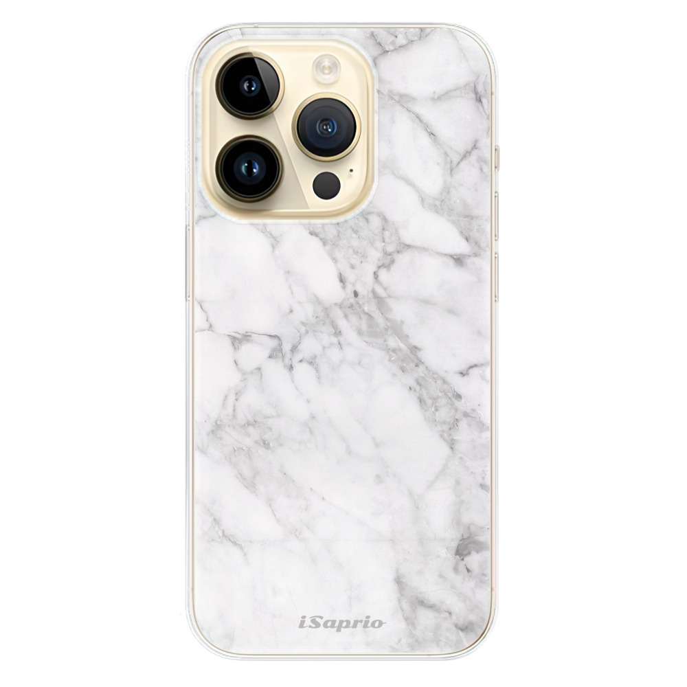 Odolné silikonové pouzdro iSaprio - SilverMarble 14 - iPhone 14 Pro
