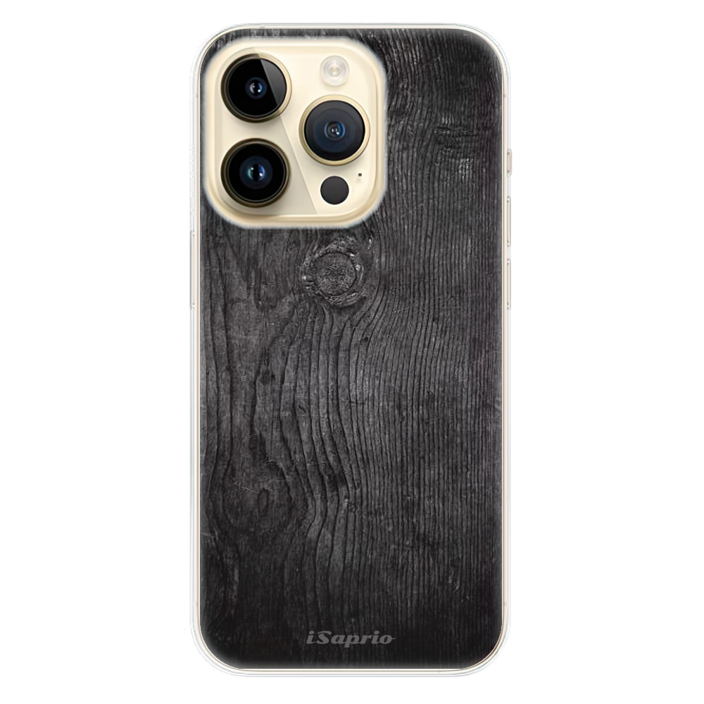Odolné silikonové pouzdro iSaprio - Black Wood 13 - iPhone 14 Pro