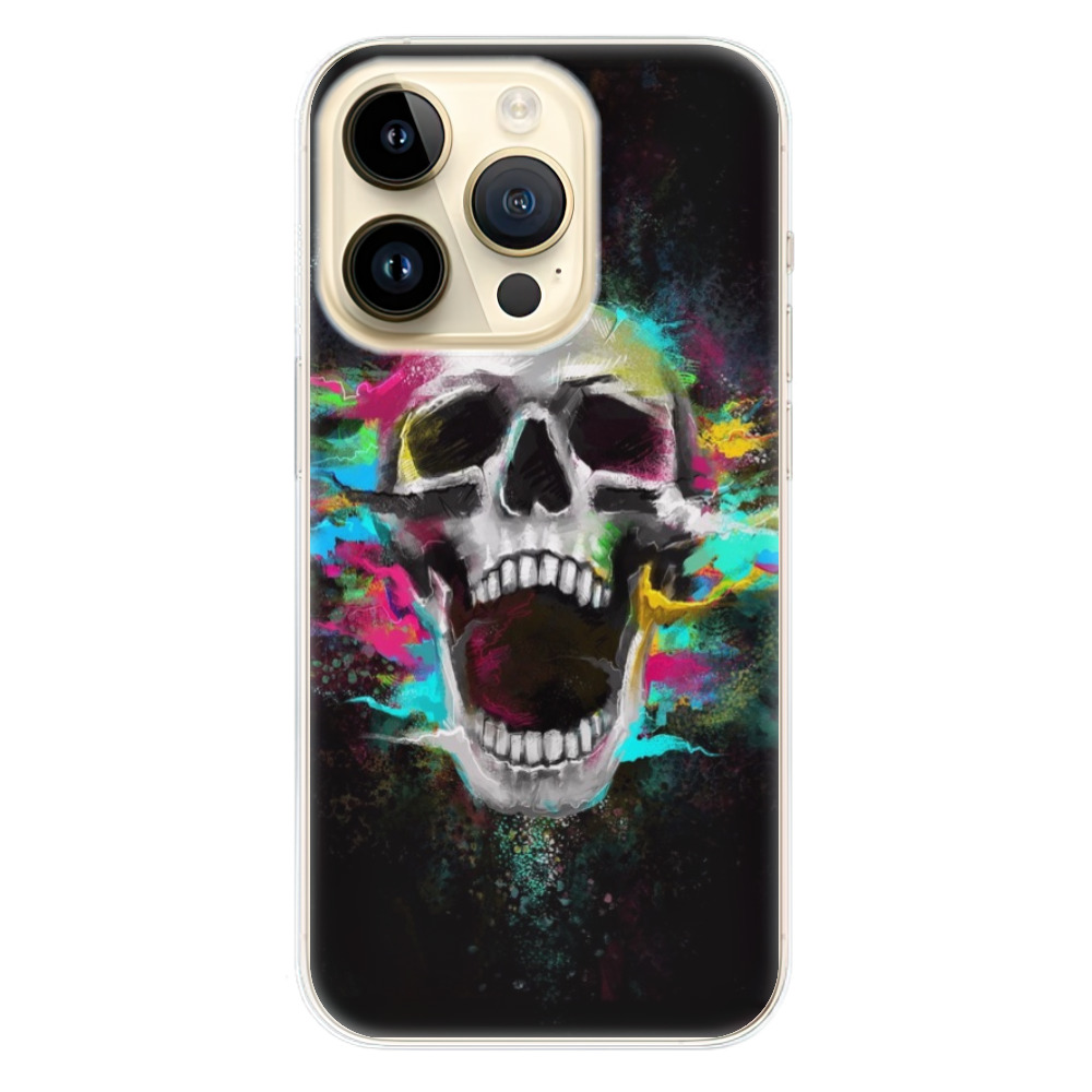 Odolné silikonové pouzdro iSaprio - Skull in Colors - iPhone 14 Pro