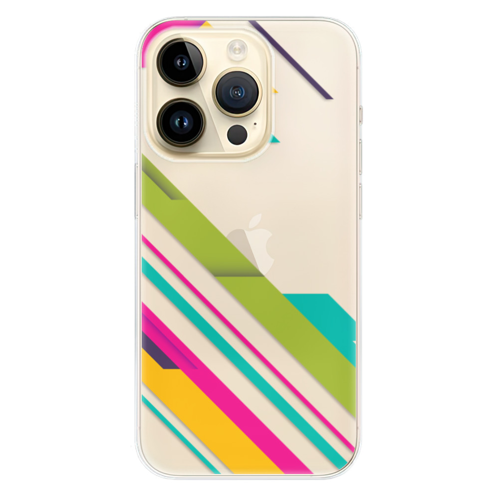 Odolné silikonové pouzdro iSaprio - Color Stripes 03 - iPhone 14 Pro