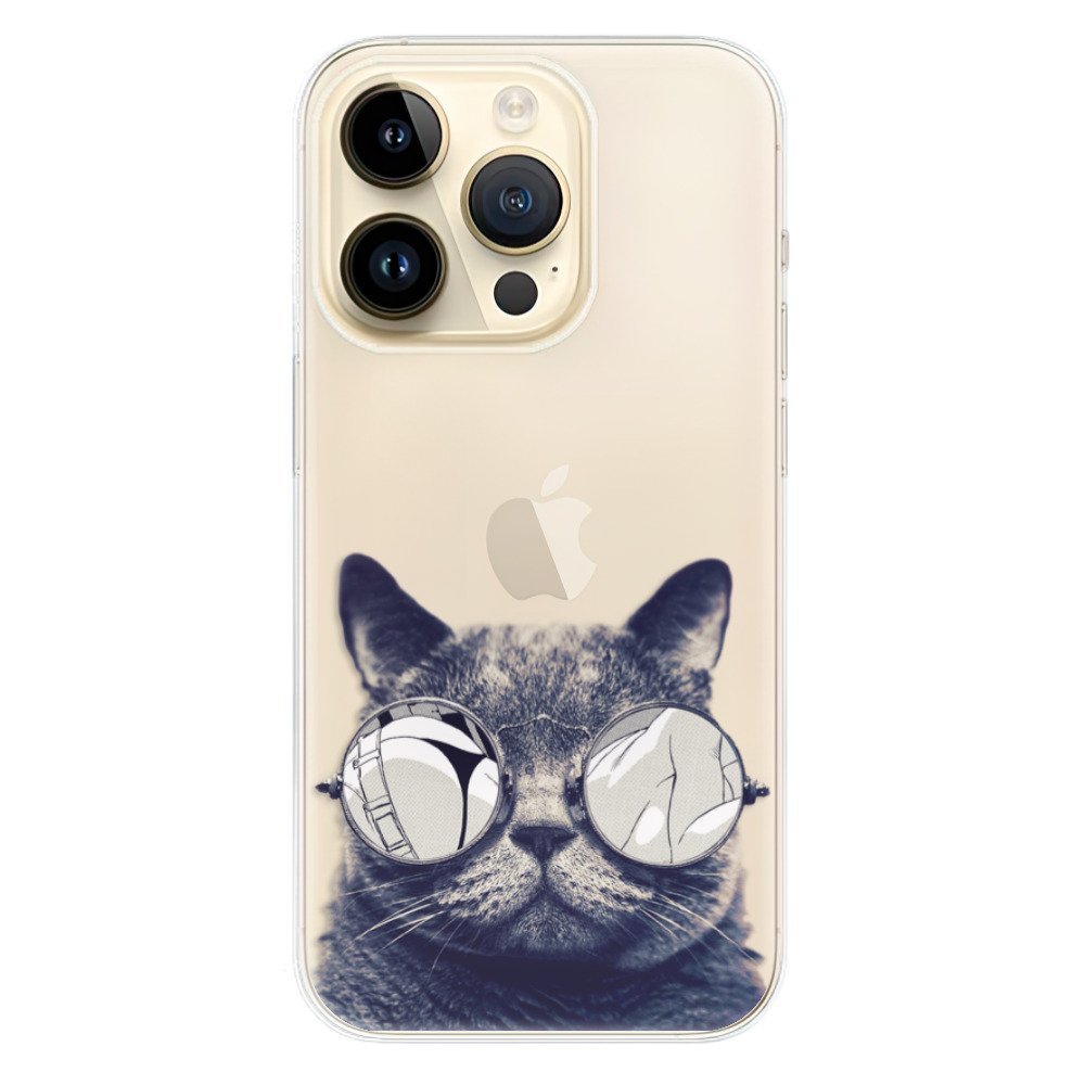 Odolné silikonové pouzdro iSaprio - Crazy Cat 01 - iPhone 14 Pro