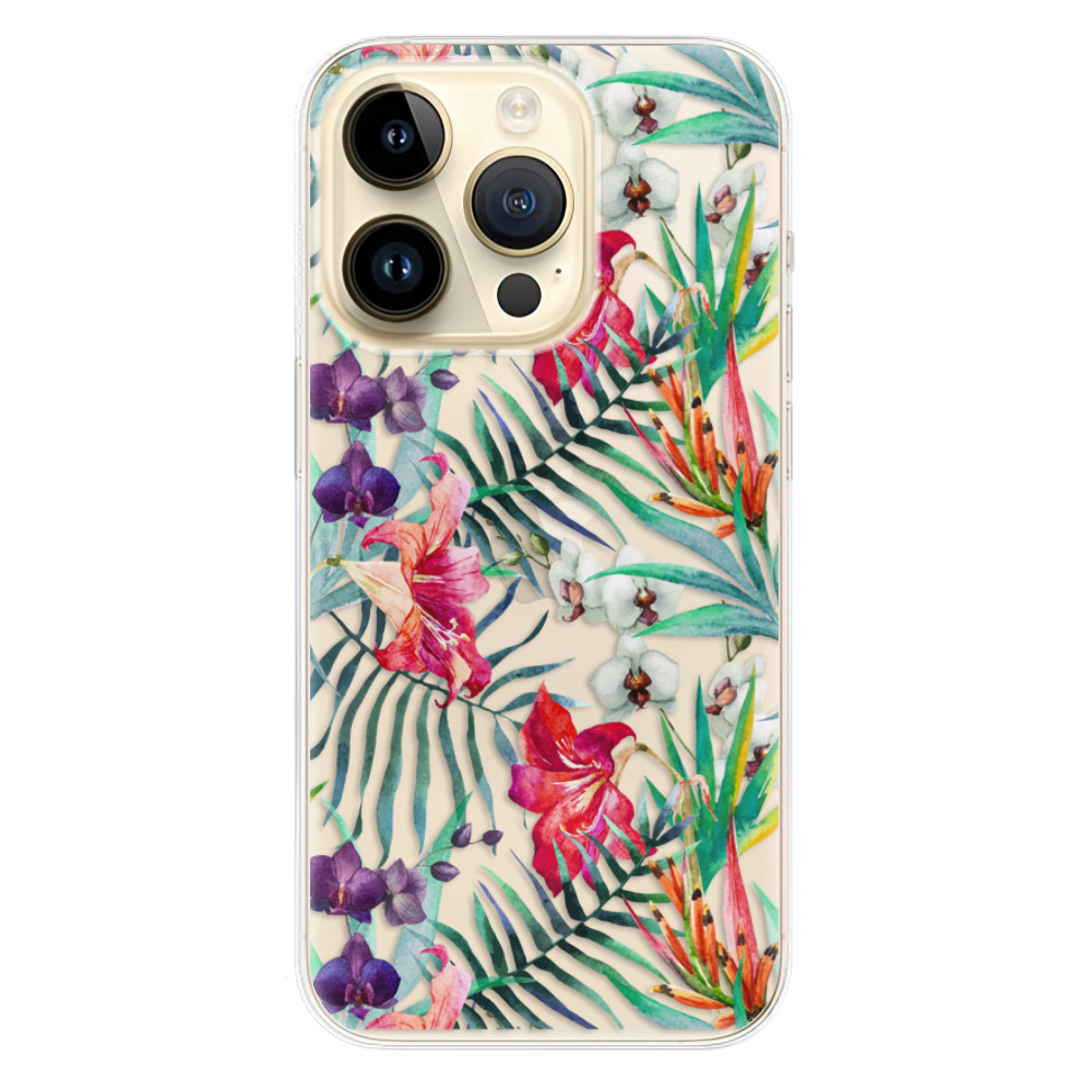 Odolné silikonové pouzdro iSaprio - Flower Pattern 03 - iPhone 14 Pro