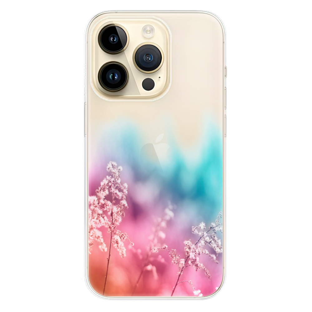 Odolné silikonové pouzdro iSaprio - Rainbow Grass - iPhone 14 Pro