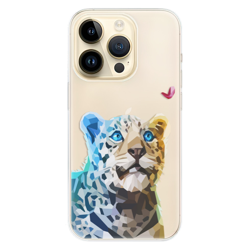 Odolné silikonové pouzdro iSaprio - Leopard With Butterfly - iPhone 14 Pro