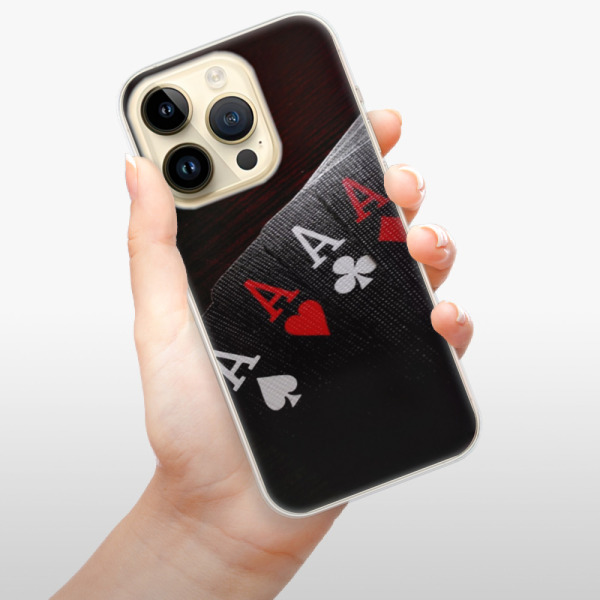 Silikonové pouzdro iSaprio - Apple iPhone 14 Pro - Poker