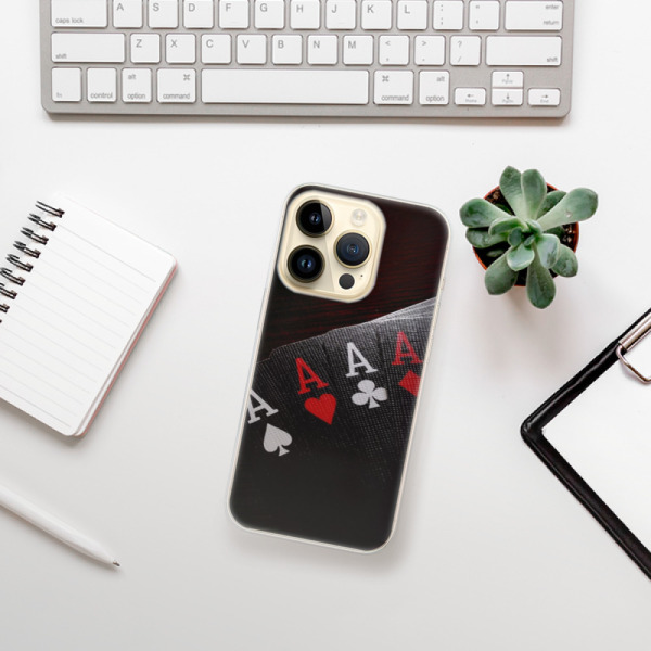 Silikonové pouzdro iSaprio - Apple iPhone 14 Pro - Poker
