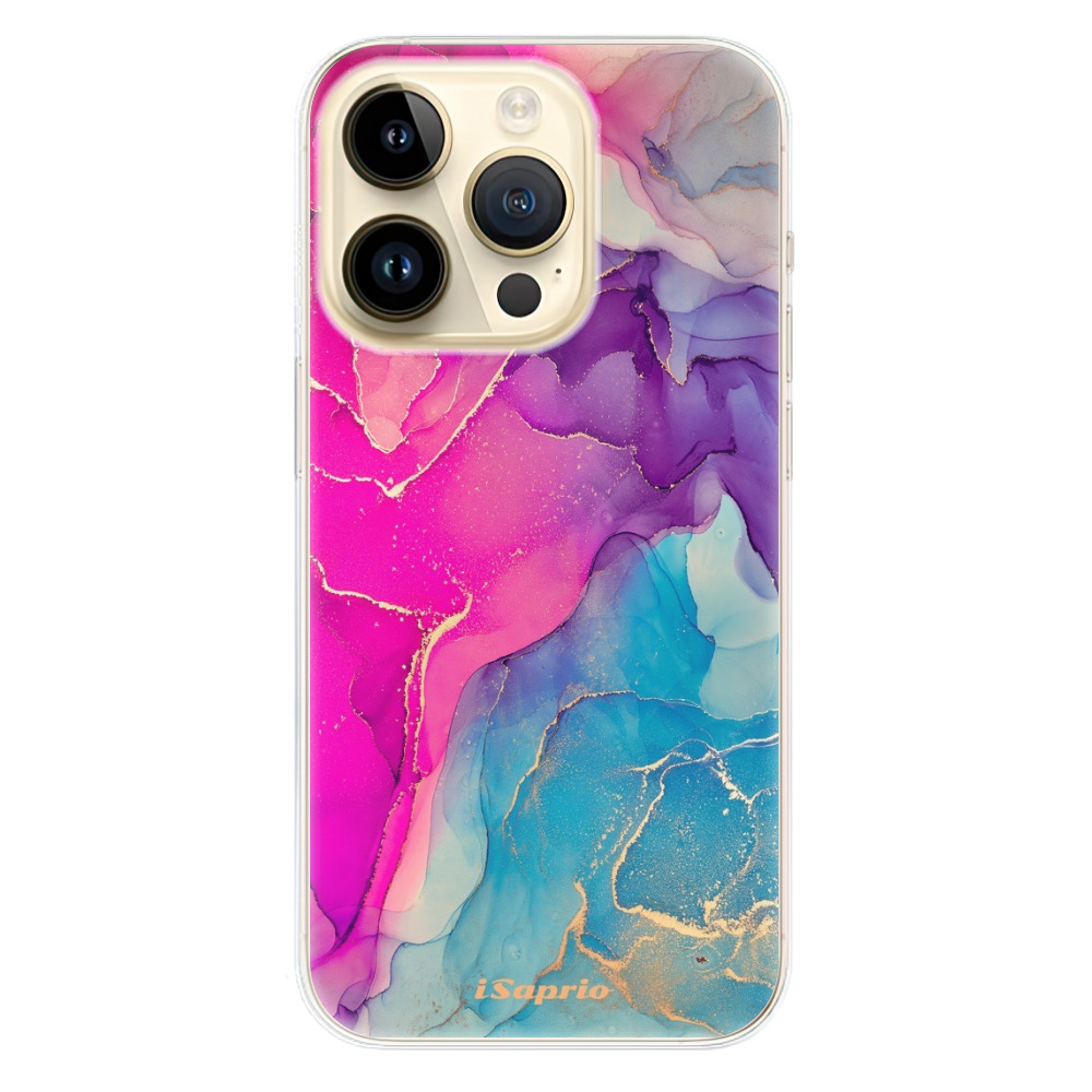 Odolné silikonové pouzdro iSaprio - Purple Ink - iPhone 14 Pro