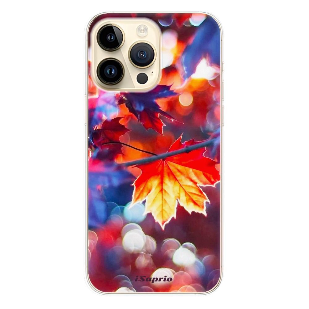 Odolné silikonové pouzdro iSaprio - Autumn Leaves 02 - iPhone 14 Pro Max
