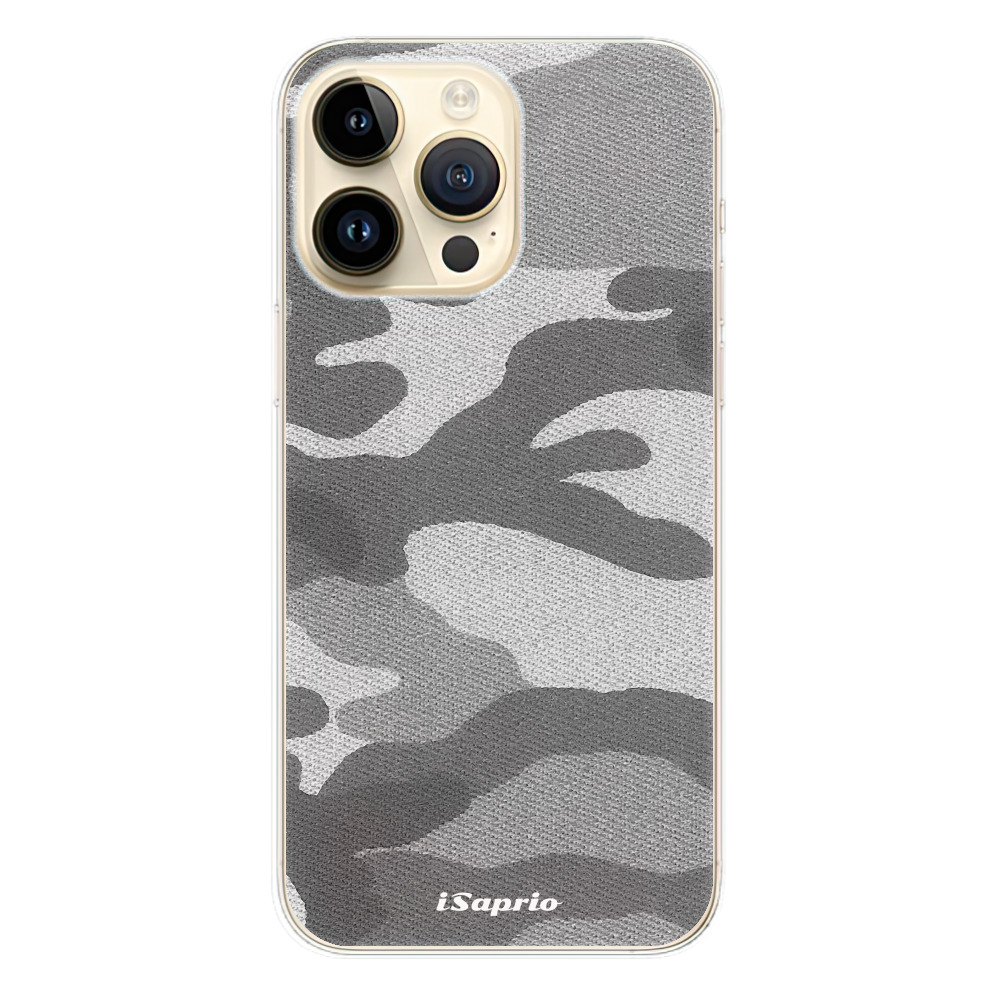 Odolné silikonové pouzdro iSaprio - Gray Camuflage 02 - iPhone 14 Pro Max