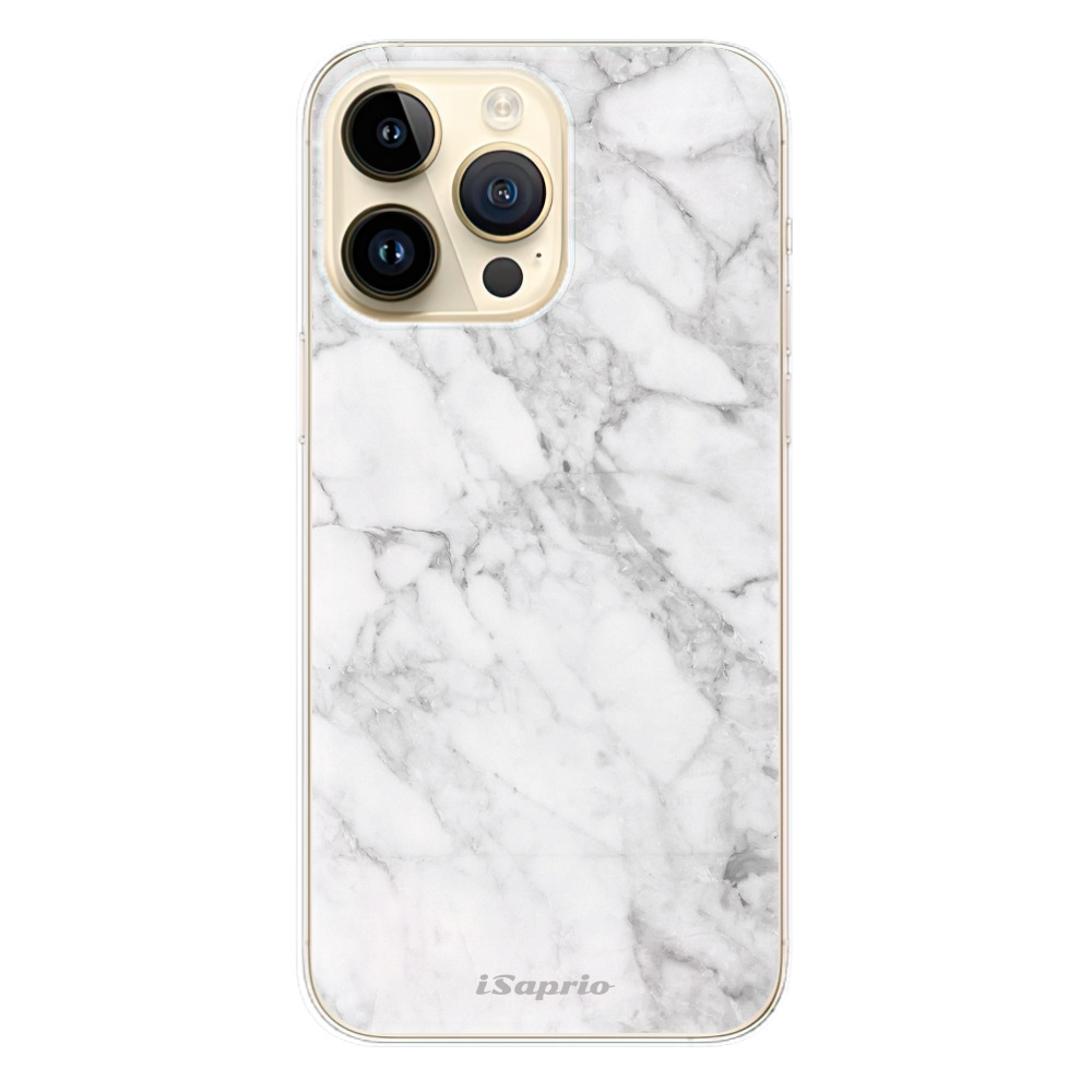 Odolné silikonové pouzdro iSaprio - SilverMarble 14 - Apple iPhone 14 Pro Max (Odolný silikonový kryt, obal, pouzdro iSaprio - SilverMarble 14 na mobilní telefon Apple iPhone 14 Pro Max)