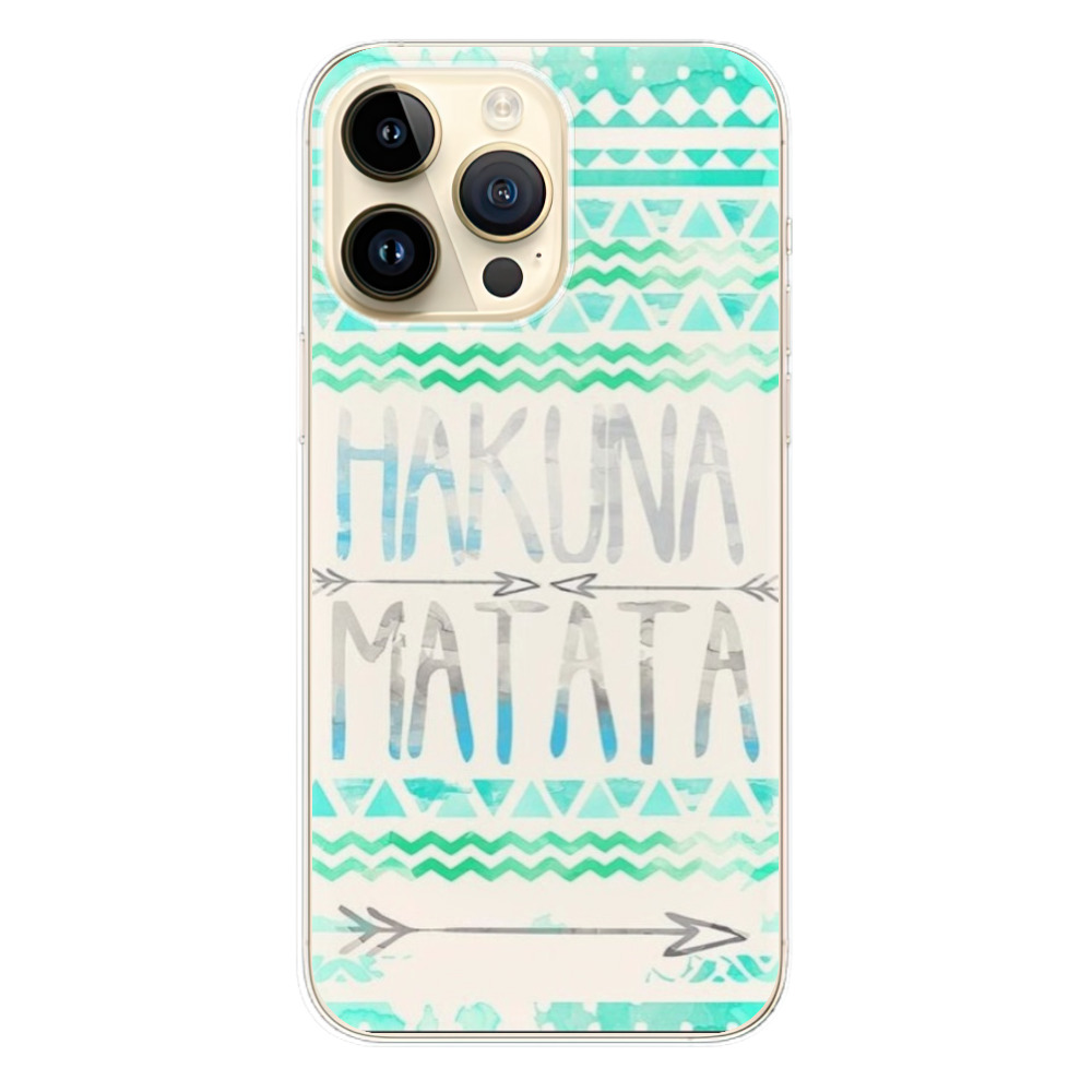 Odolné silikonové pouzdro iSaprio - Hakuna Matata Green - iPhone 14 Pro Max