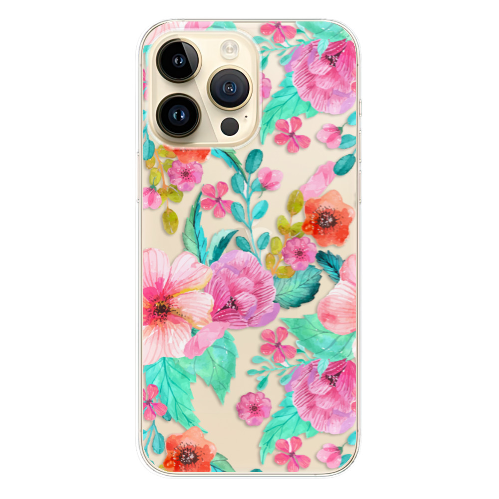 Odolné silikonové pouzdro iSaprio - Flower Pattern 01 - iPhone 14 Pro Max