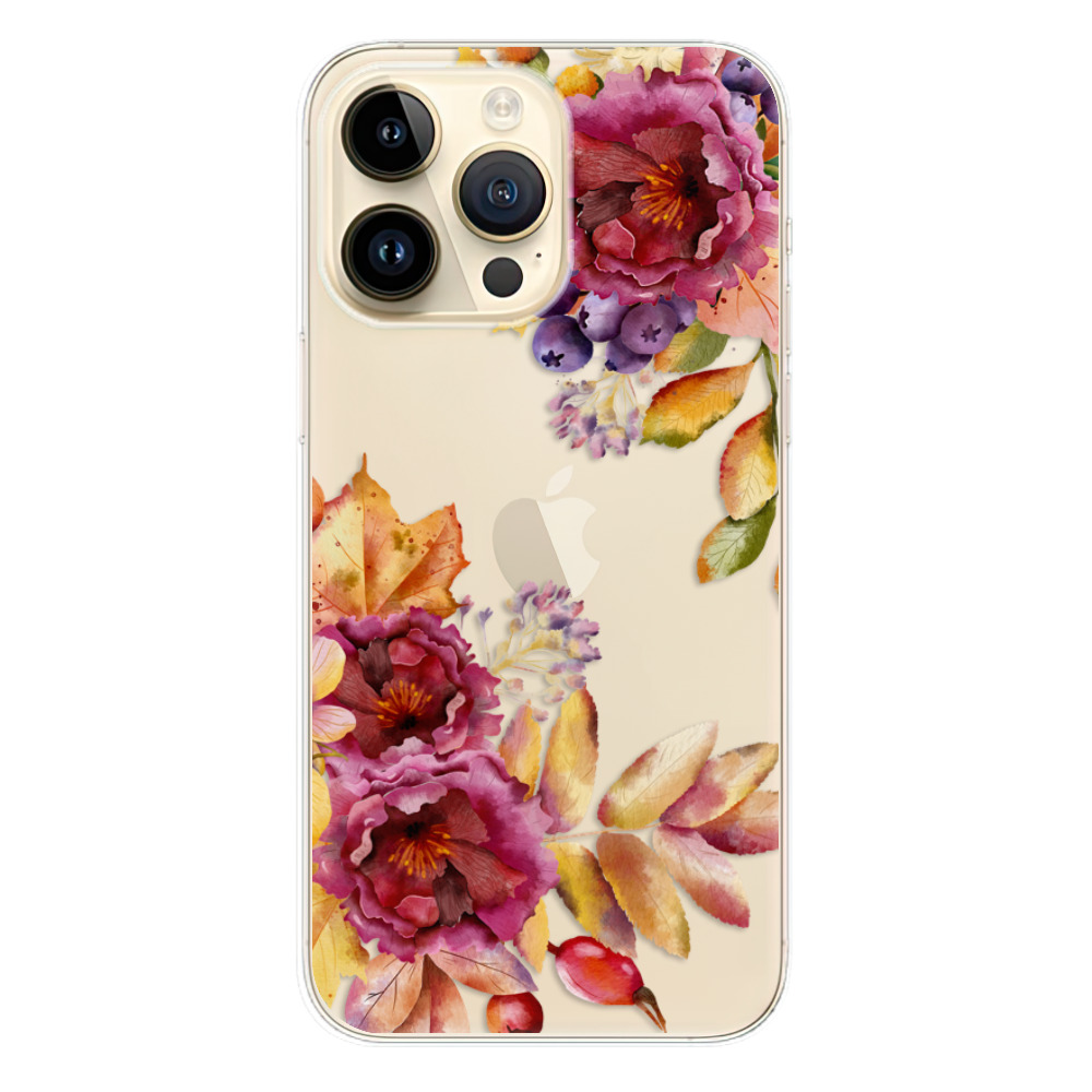 Odolné silikonové pouzdro iSaprio - Fall Flowers - iPhone 14 Pro Max