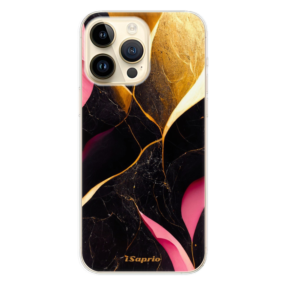 Odolné silikonové pouzdro iSaprio - Gold Pink Marble - iPhone 14 Pro Max