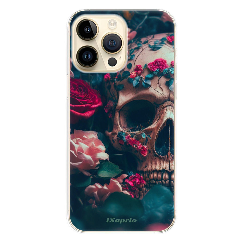 Odolné silikonové pouzdro iSaprio - Skull in Roses - iPhone 14 Pro Max