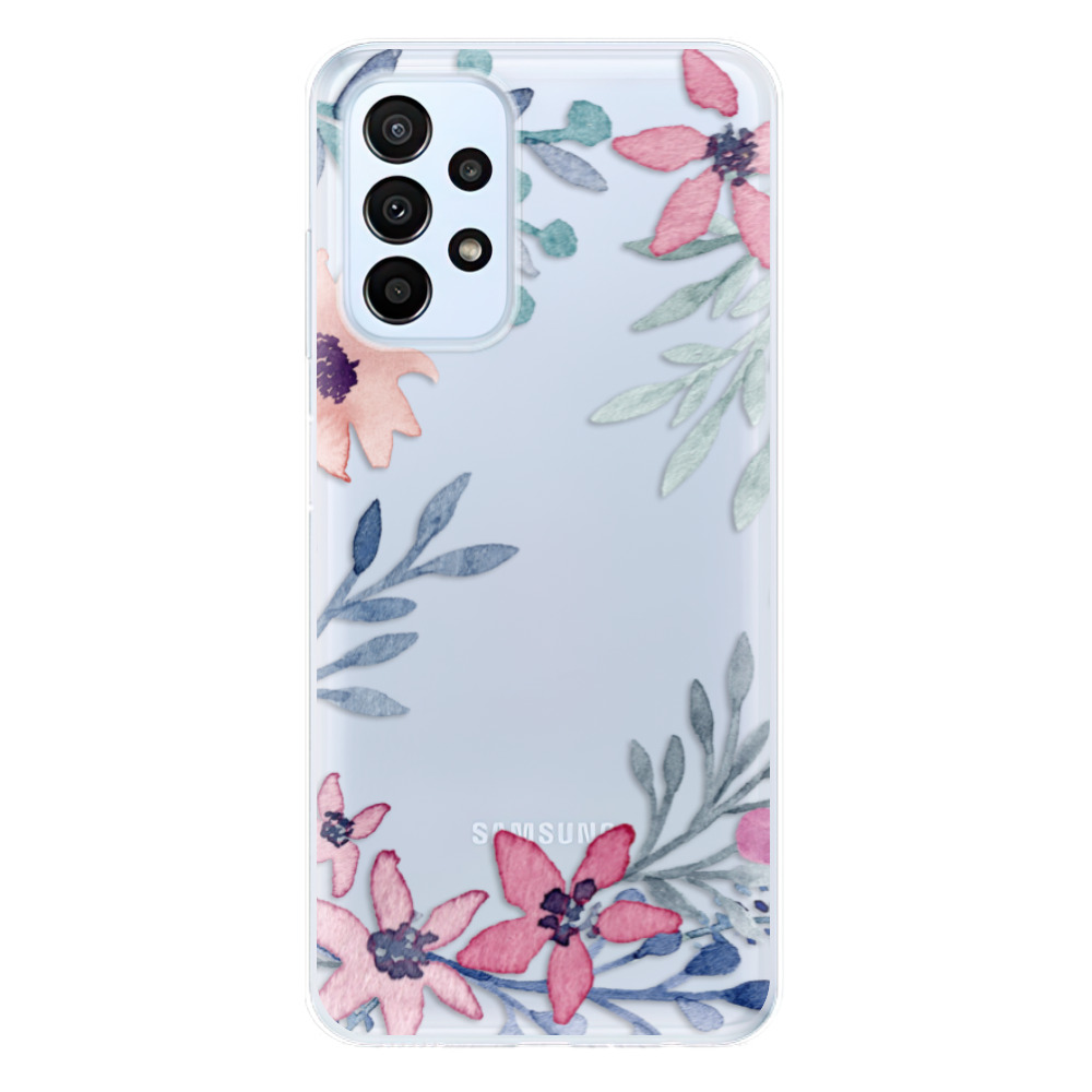 Odolné silikonové pouzdro iSaprio - Leaves and Flowers - Samsung Galaxy A23 / A23 5G