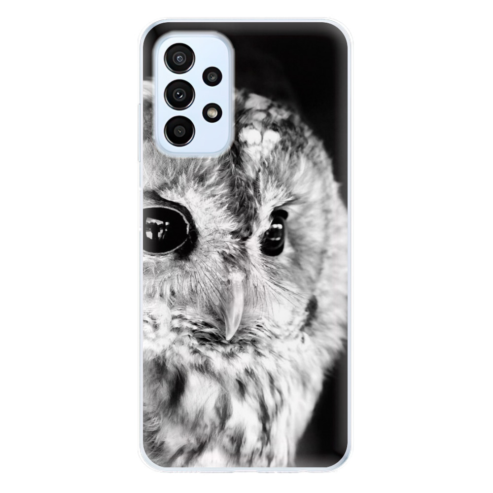 Odolné silikonové pouzdro iSaprio - BW Owl - Samsung Galaxy A23 / A23 5G