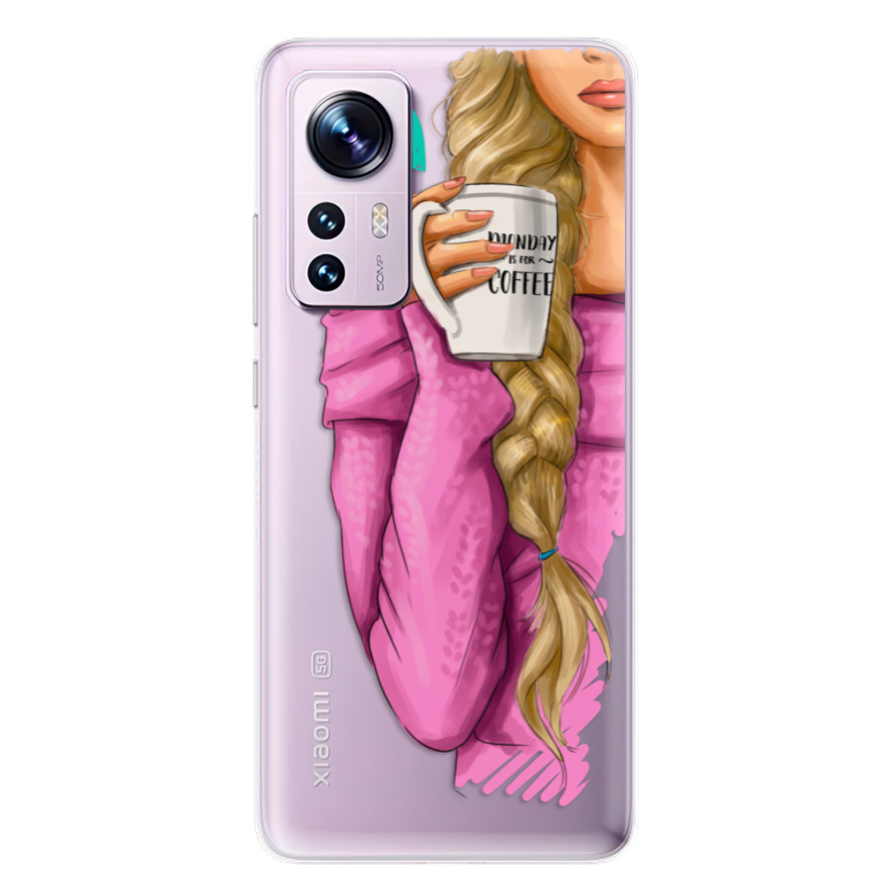Odolné silikonové pouzdro iSaprio - My Coffe and Blond Girl - Xiaomi 12 / 12X