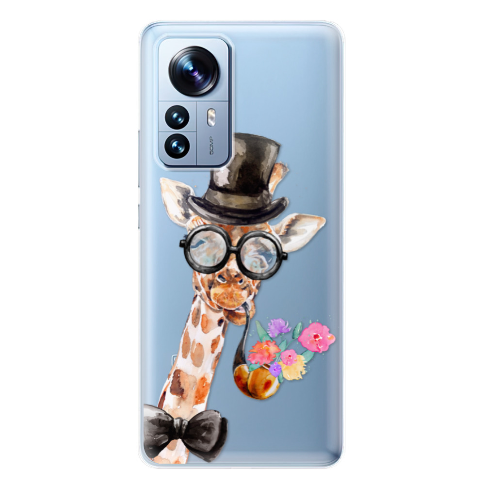 Odolné silikonové pouzdro iSaprio - Sir Giraffe - Xiaomi 12 Pro