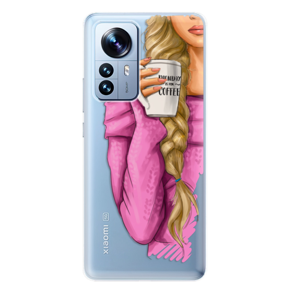 Odolné silikonové pouzdro iSaprio - My Coffe and Blond Girl - Xiaomi 12 Pro