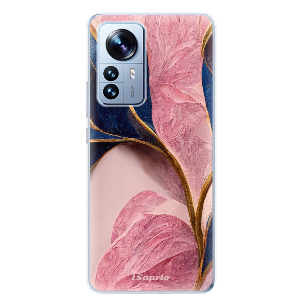 Odolné silikonové pouzdro iSaprio - Pink Blue Leaves - Xiaomi 12 Pro