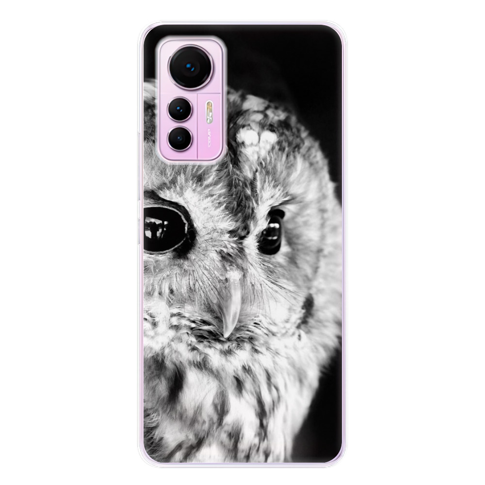Odolné silikonové pouzdro iSaprio - BW Owl - Xiaomi 12 Lite
