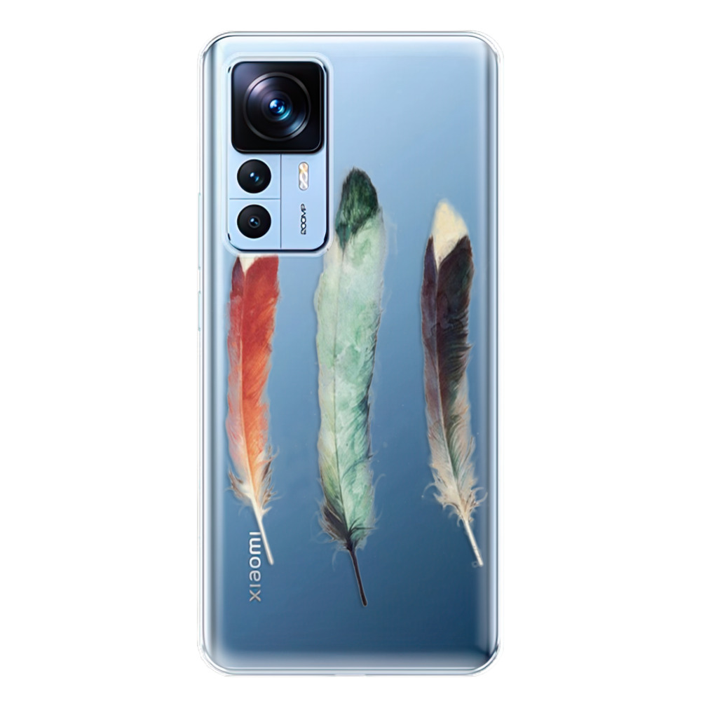 Odolné silikonové pouzdro iSaprio - Three Feathers - Xiaomi 12T / 12T Pro