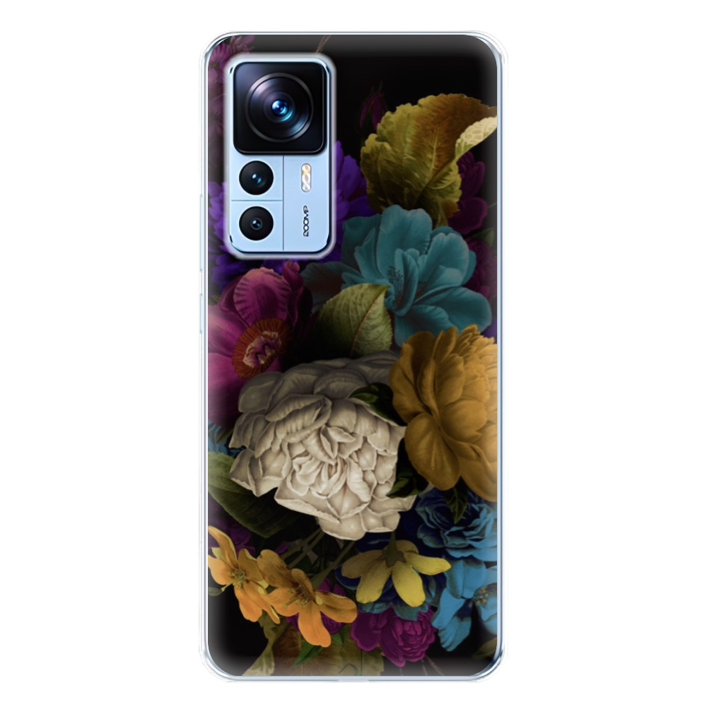 Odolné silikonové pouzdro iSaprio - Dark Flowers - Xiaomi 12T / 12T Pro