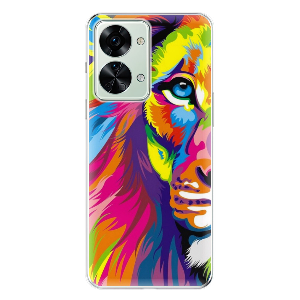 Odolné silikonové pouzdro iSaprio - Rainbow Lion - OnePlus Nord 2T 5G