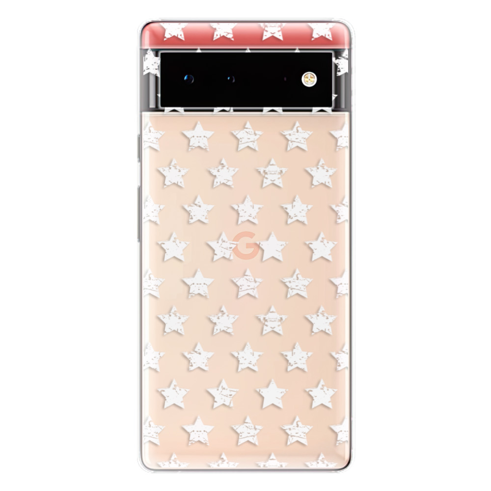 Odolné silikonové pouzdro iSaprio - Stars Pattern - white - Google Pixel 6 5G