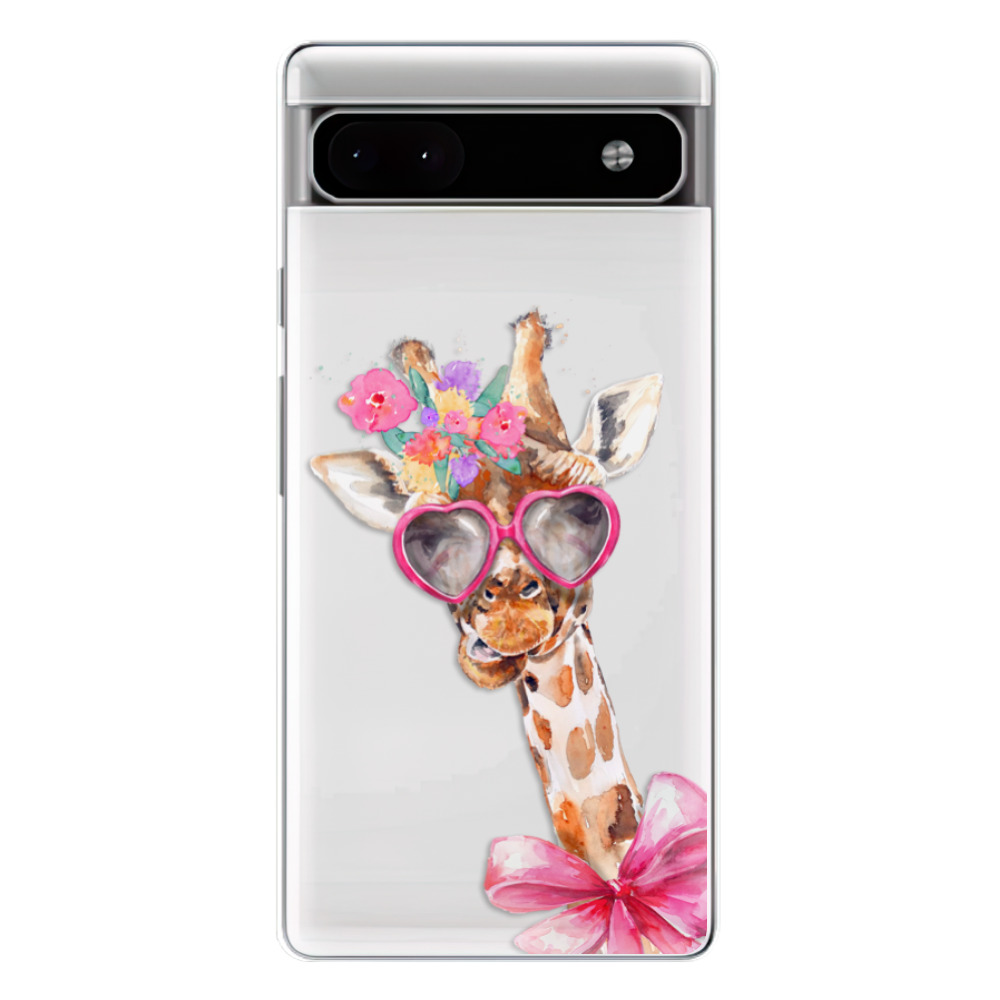 Odolné silikonové pouzdro iSaprio - Lady Giraffe - Google Pixel 6a 5G