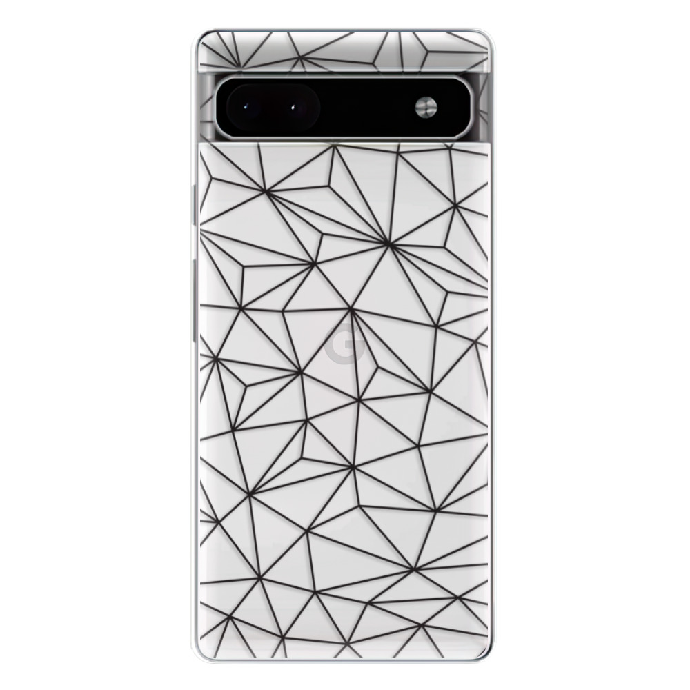 Odolné silikonové pouzdro iSaprio - Abstract Triangles 03 - black - Google Pixel 6a 5G