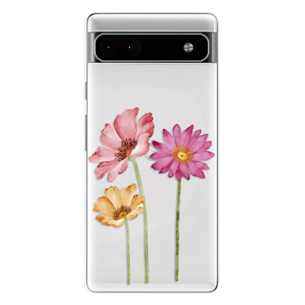 Odolné silikonové pouzdro iSaprio - Three Flowers - Google Pixel 6a 5G