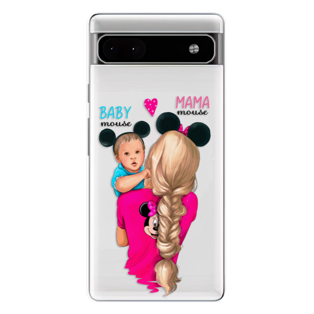Odolné silikonové pouzdro iSaprio - Mama Mouse Blonde and Boy - Google Pixel 6a 5G