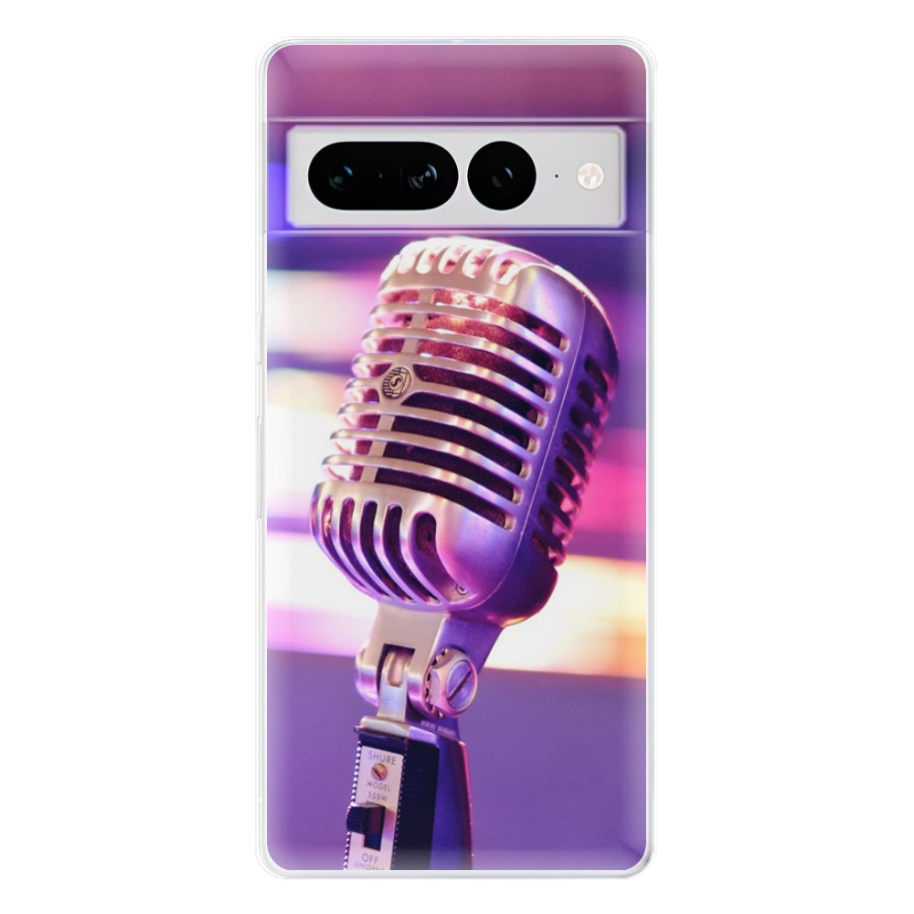 Odolné silikonové pouzdro iSaprio - Vintage Microphone - Google Pixel 7 Pro 5G