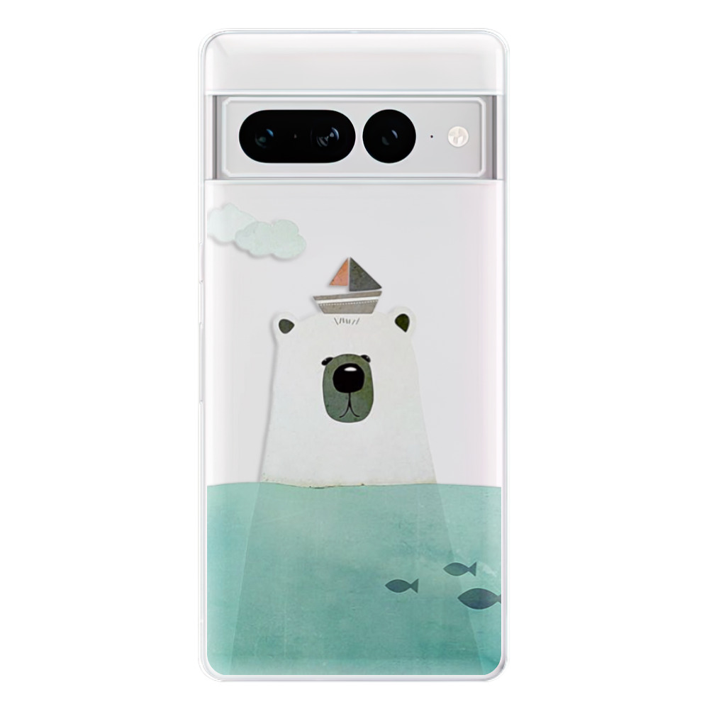 Odolné silikonové pouzdro iSaprio - Bear With Boat - Google Pixel 7 Pro 5G