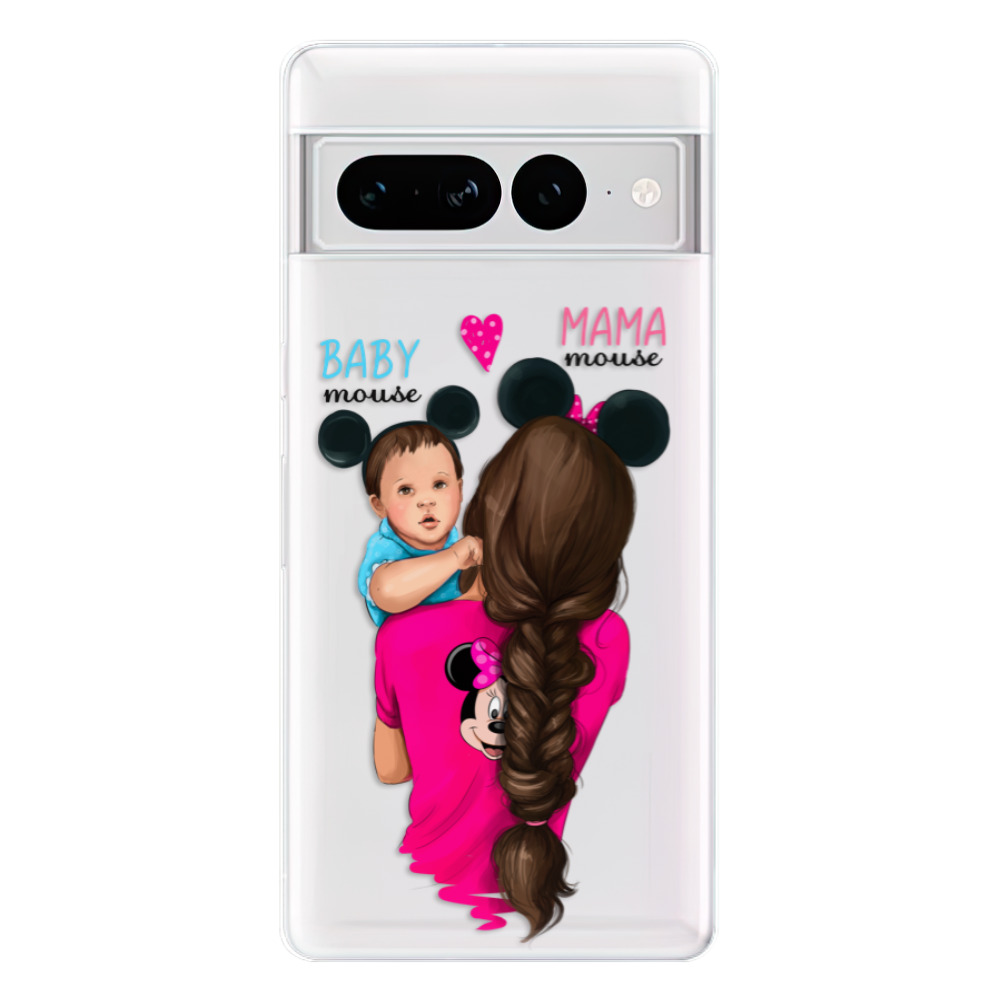 Odolné silikonové pouzdro iSaprio - Mama Mouse Brunette and Boy - Google Pixel 7 Pro 5G