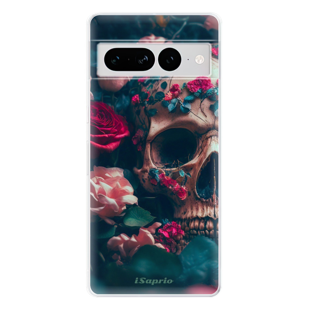 Odolné silikonové pouzdro iSaprio - Skull in Roses - Google Pixel 7 Pro 5G