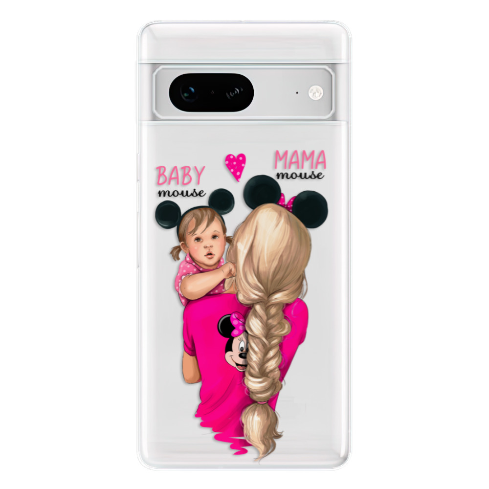 Odolné silikonové pouzdro iSaprio - Mama Mouse Blond and Girl - Google Pixel 7 5G