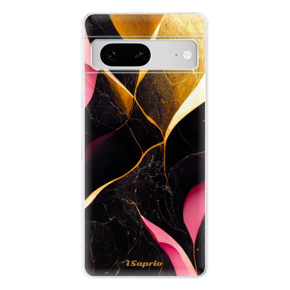 Odolné silikonové pouzdro iSaprio - Gold Pink Marble - Google Pixel 7 5G
