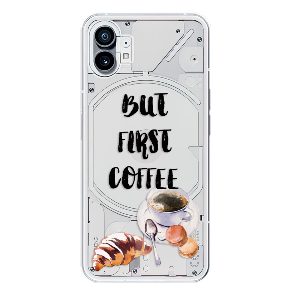 Odolné silikonové pouzdro iSaprio - First Coffee - Nothing Phone (1)