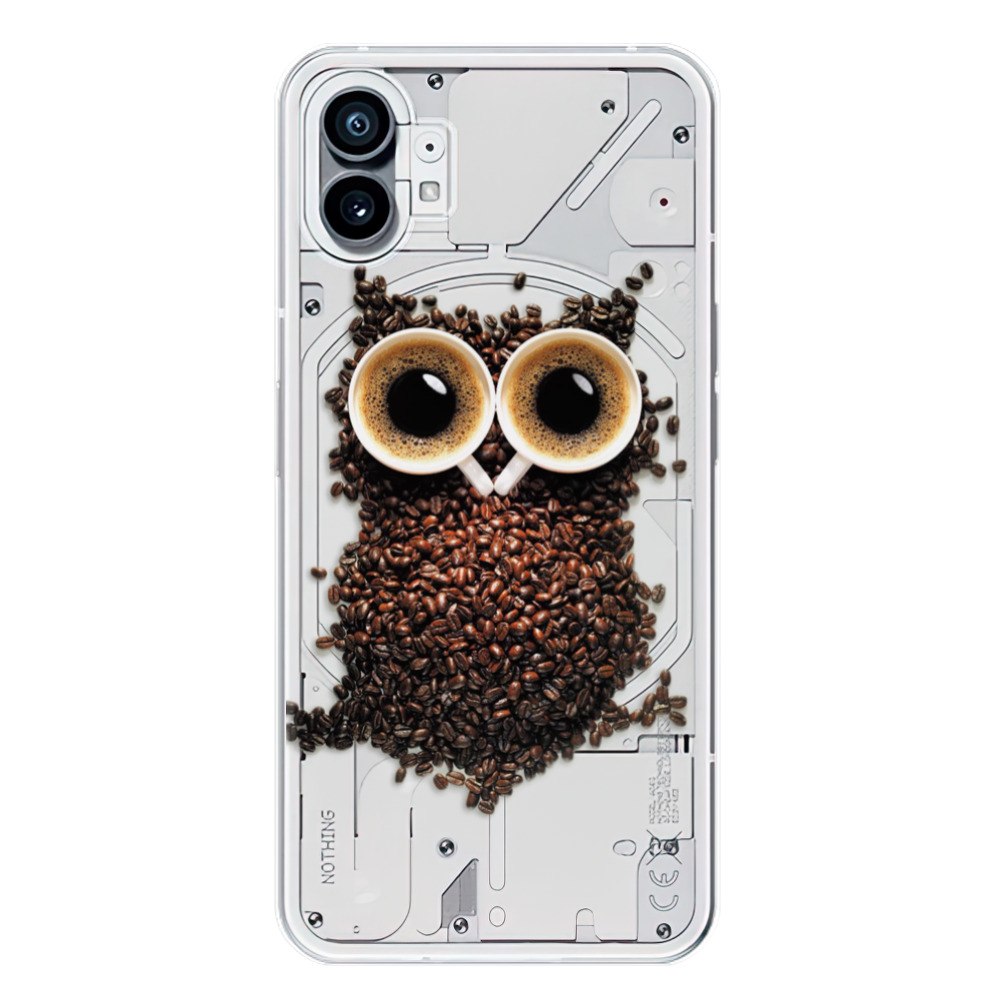 Odolné silikonové pouzdro iSaprio - Owl And Coffee - Nothing Phone (1)
